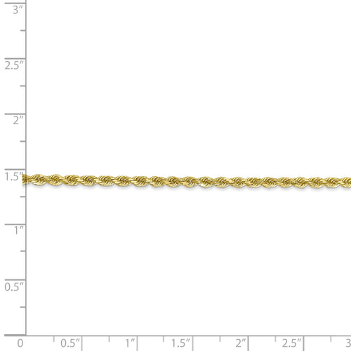 10k 2.25mm Diamond-cut Rope Chain U369