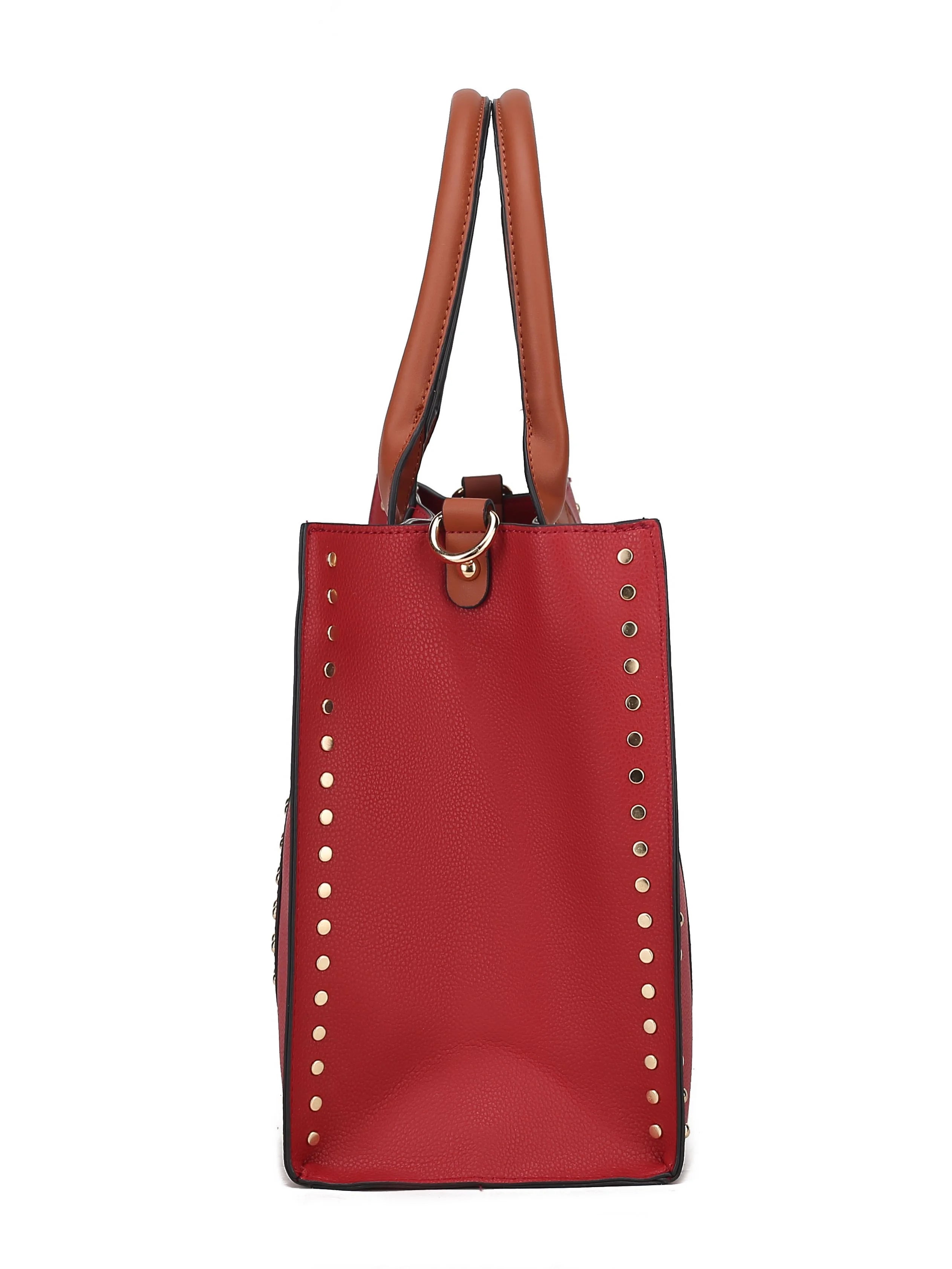 Navy Faux Leather Tote Bag and Wallet Set, 2-Piece M771