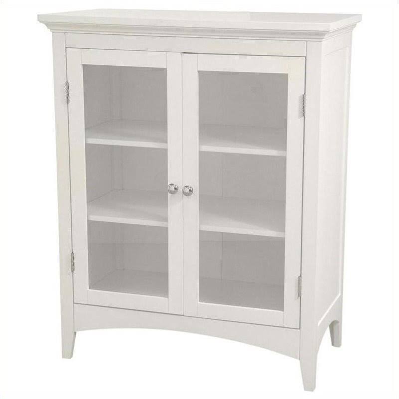 2 Door White Floor Cabinet S1043