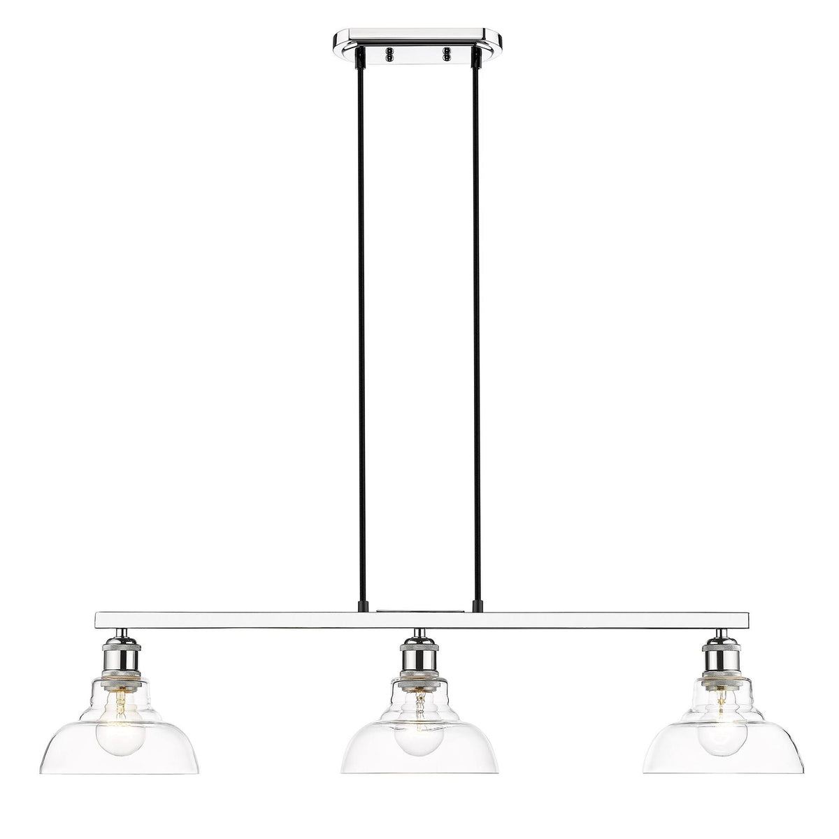 Matte Black 3 Light Semi-Flush F977644
