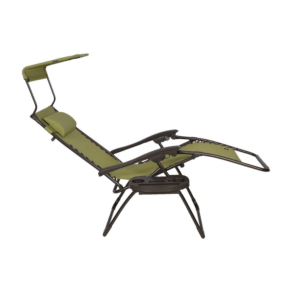 Zero Gravity Chair with Canopy, Pillow, Drink Tray, Sage Green F648509