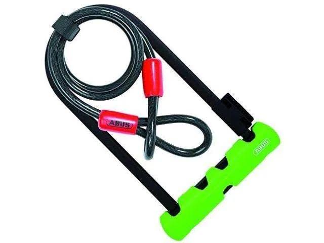 Keyed U-Lock with Cable, 9x22 Shackle J4275