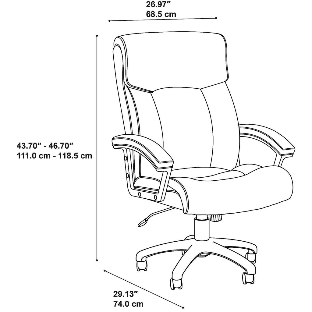 Black Bonded Leather Ergonomic Executive Chair V36657