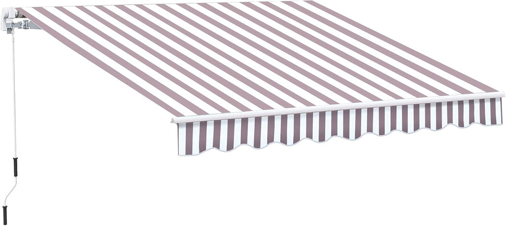 Wine Red Manual Retractable Awning E584222
