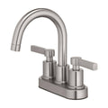 Brushed Nickel Two Handle Lavatory Pop-Up Faucet 4 in. E842