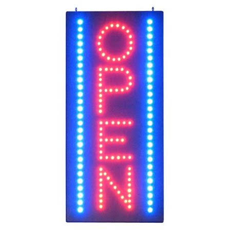 LED Open Sign - Vertical Rectangle W8075