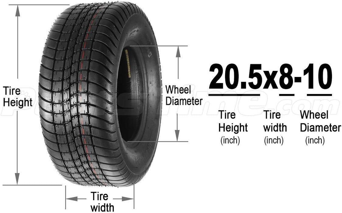 20.5x8.00-10 Trailer Tires Load Range C 6PR, Set of 4 R256