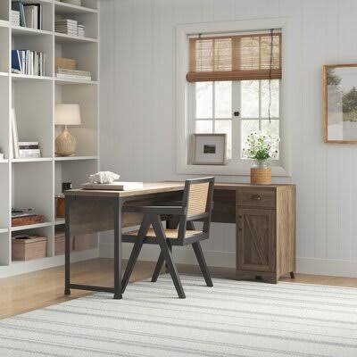 Reclaimed Oak L-Shape Computer Desk S848564