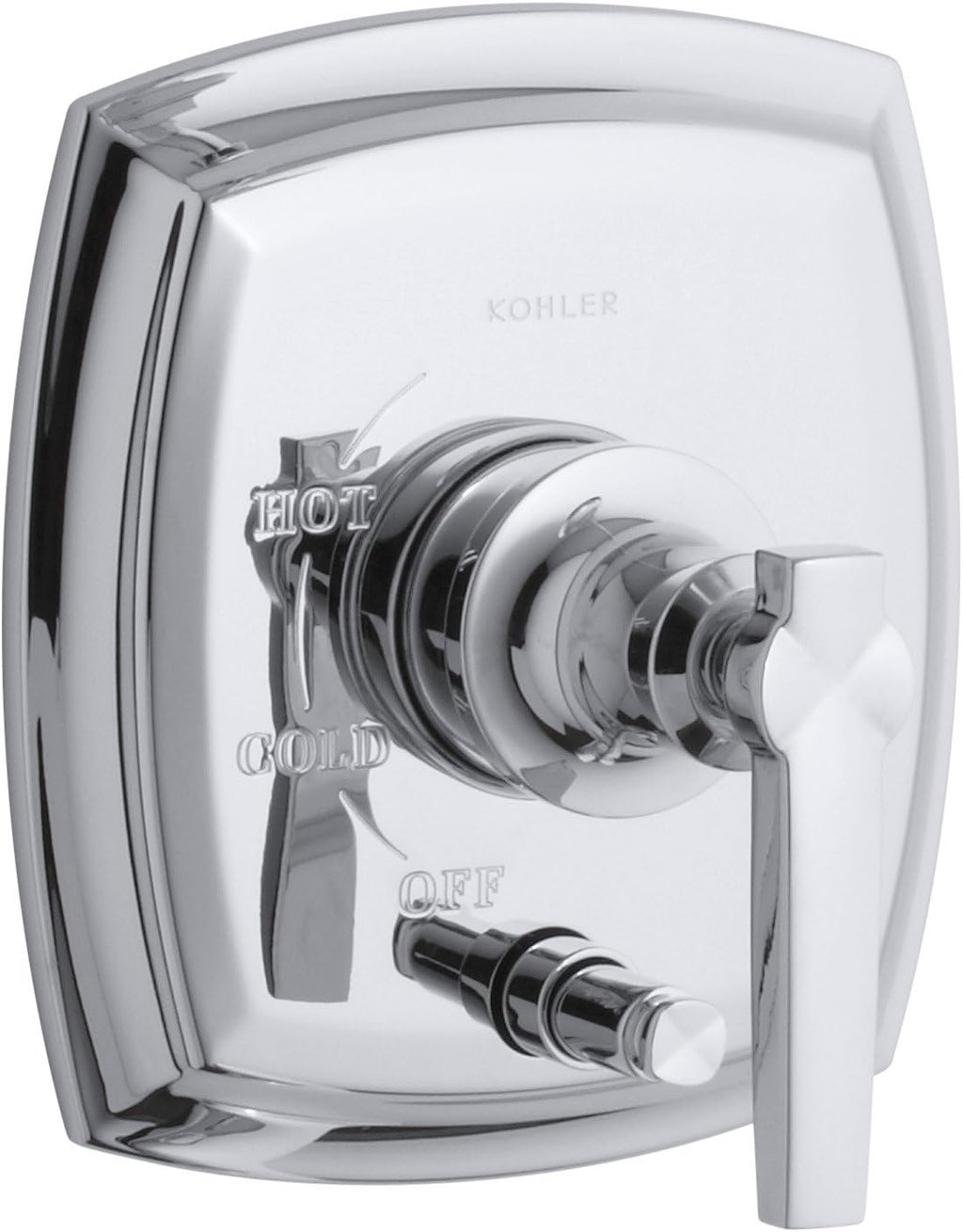 Polished Chrome Pressure-Balancing Valve Trim with Lever Handle R448
