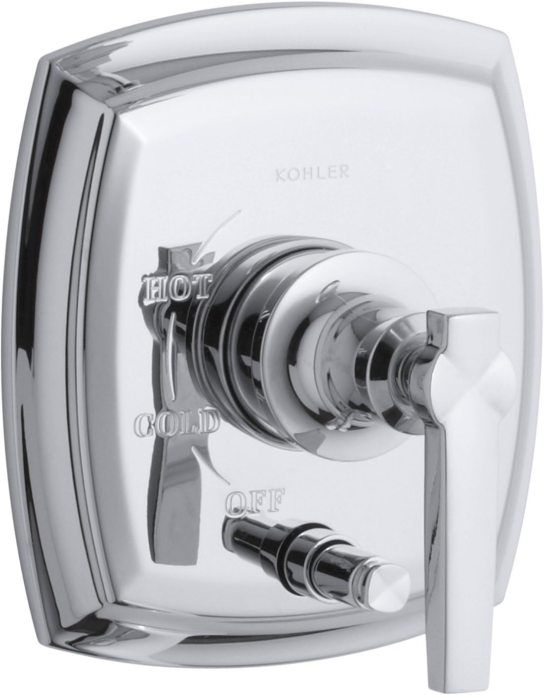 Polished Chrome Pressure-Balancing Valve Trim with Lever Handle R448