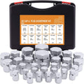 64 Piece Hydraulic Cap and Plug Kit Galvanized 45# Steel N270736