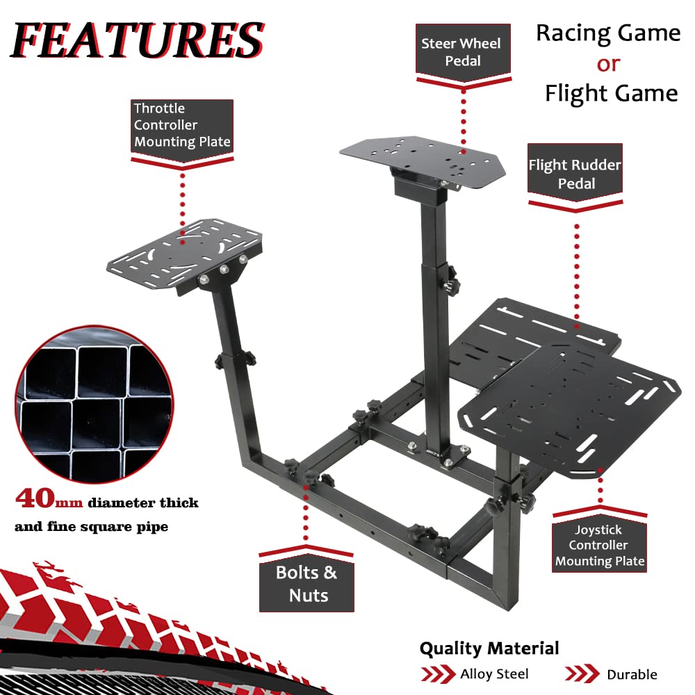 Flight Sim Stand with 3 Shift Lever Panels V429207