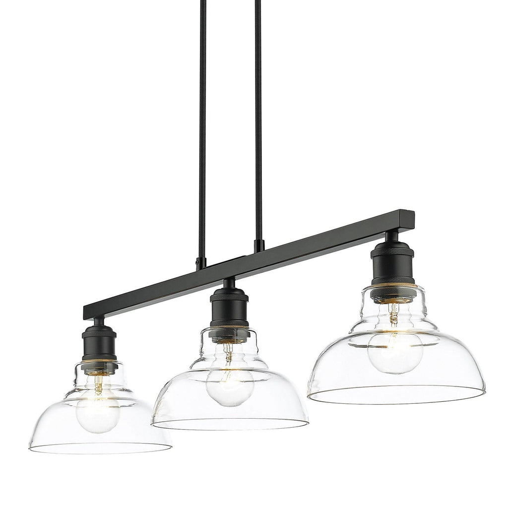 Matte Black 3 Light Semi-Flush F977644