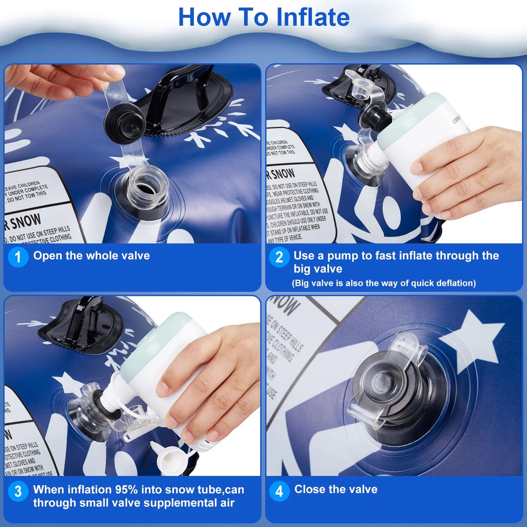 47-Inch Inflatable Snow Tube Sled M994308