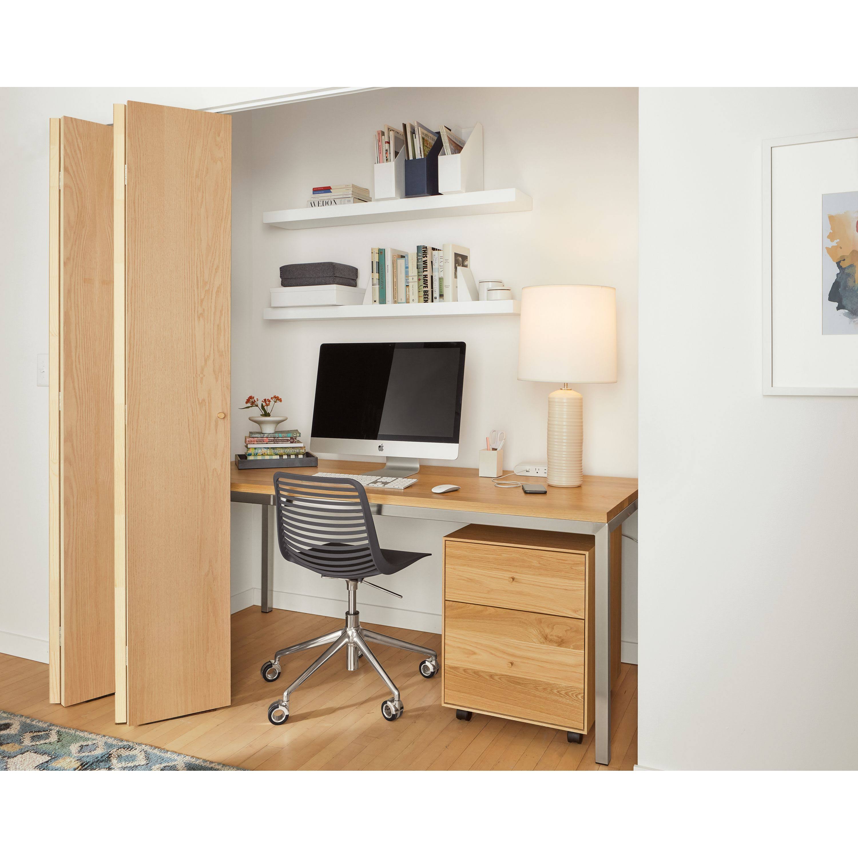 Grey Mini Swivel Office Chair U2722
