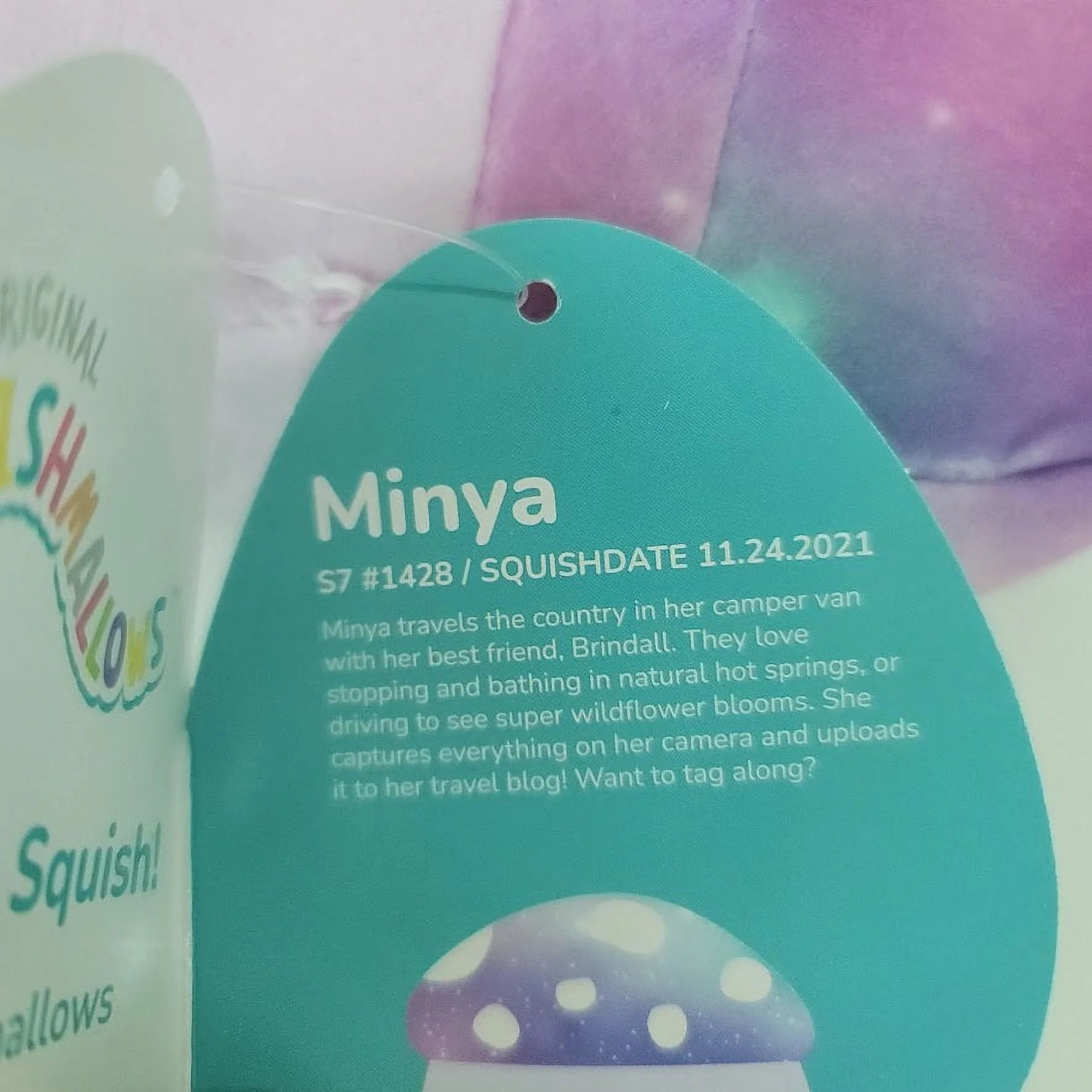 Minya the Mushroom 7.5 Inch Plush Stuffed Toy B36981
