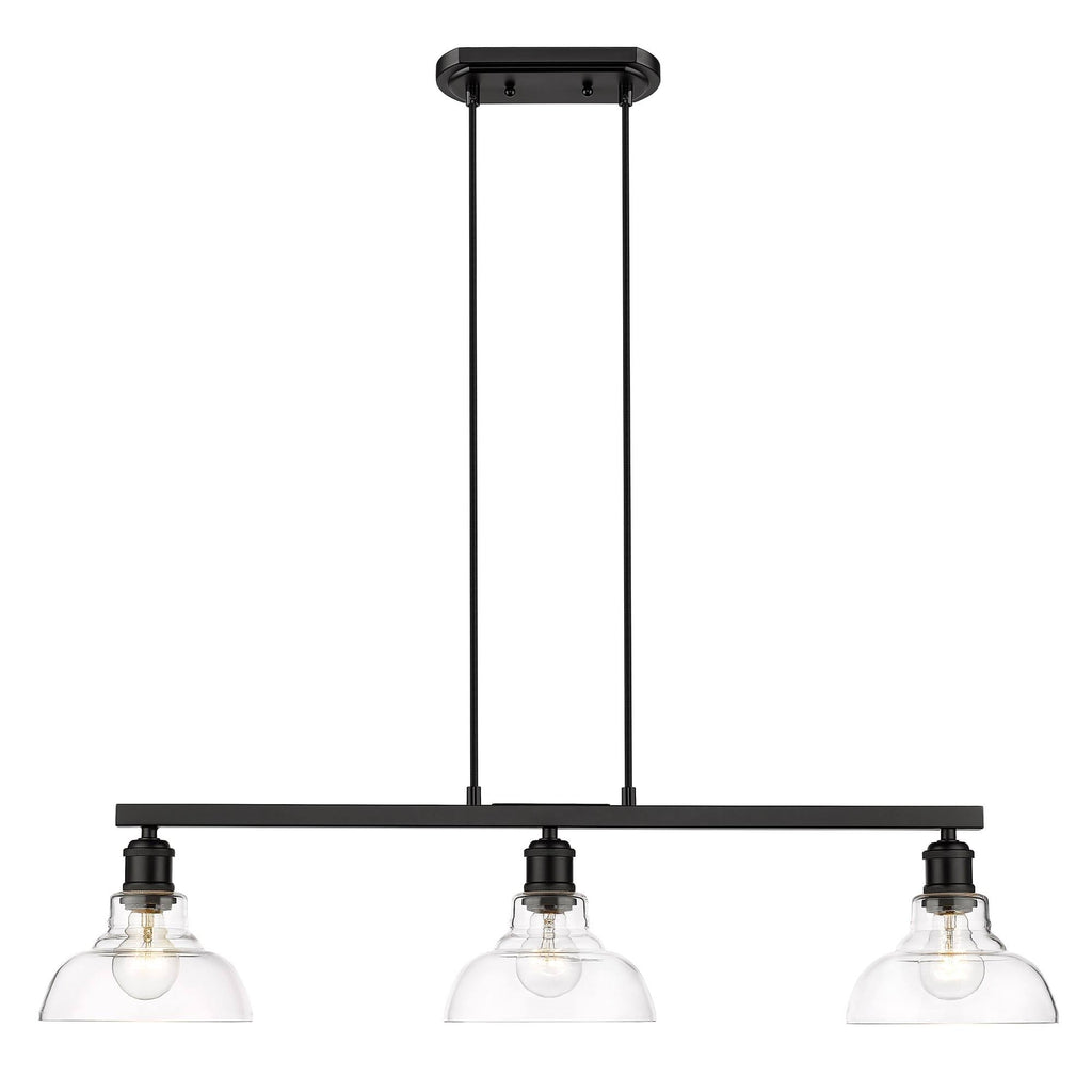 Matte Black 3 Light Semi-Flush F977644