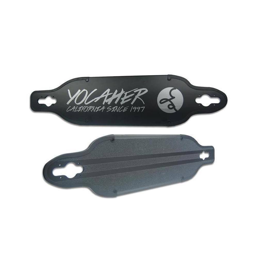 Black Aluminum Drop Through Longboard Deck B6622