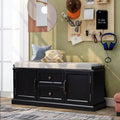 Black Drawer Storage Bench F999