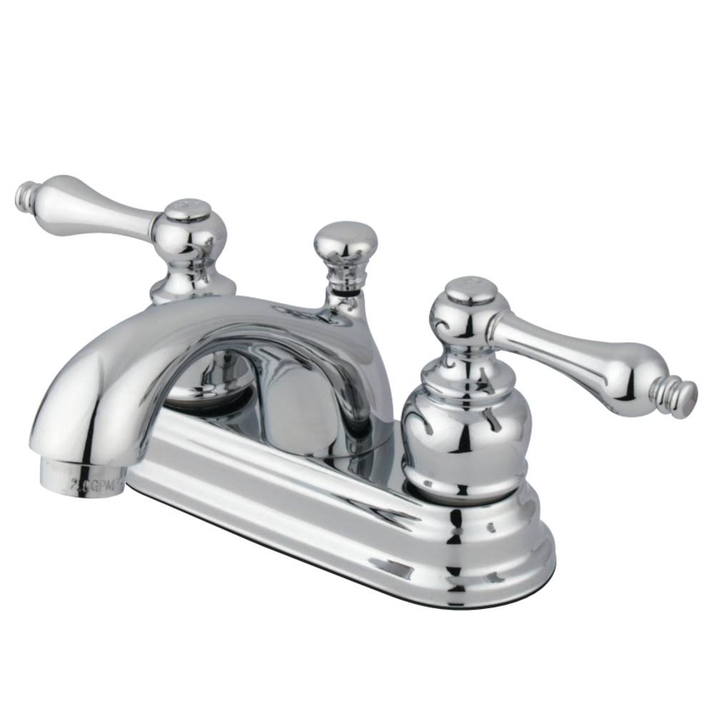Polished Chrome Centerset Bathroom Faucet with Pop-Up Drain E626