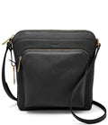 Black Leather Crossbody F4419