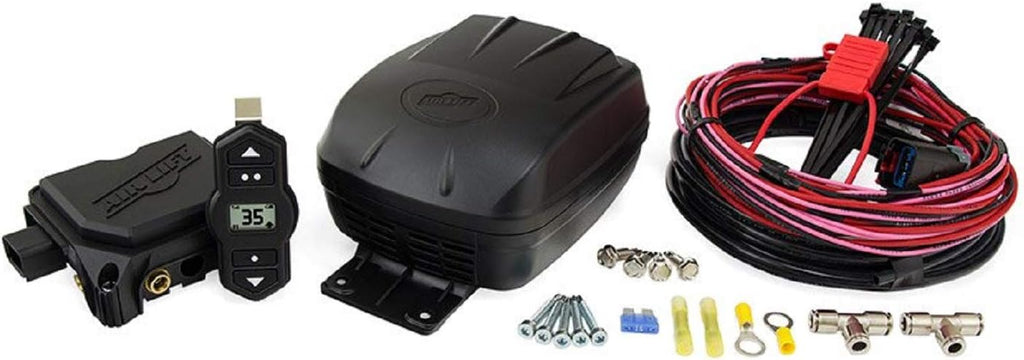 Set of Wireless On-Board Air Compressor System with Rear Load Lifter 5000 Kit for Ford F-150 Pickup 4WD B604177