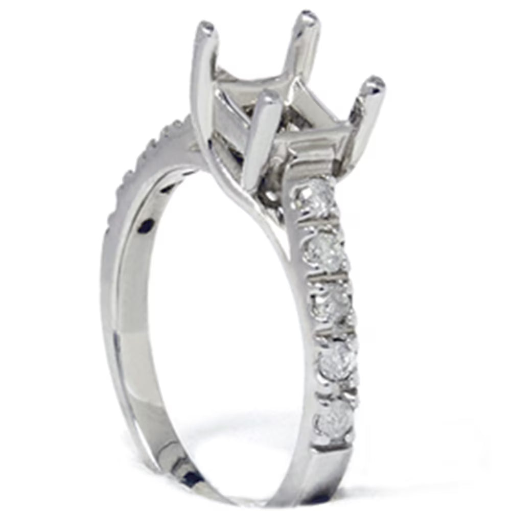 14K Diamond Engagement Ring Setting V966