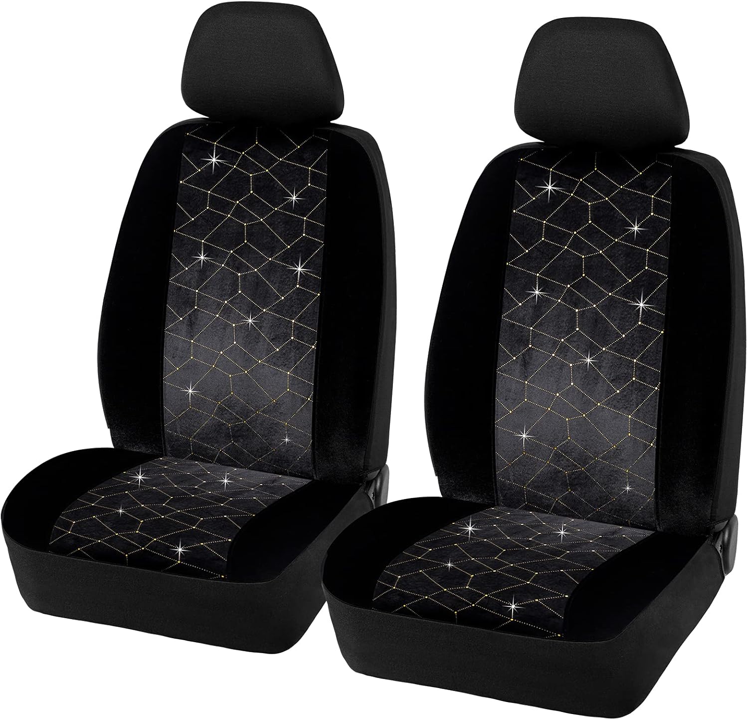 Low Back Car Seat Cover with Soft Bronzing Velvet L308