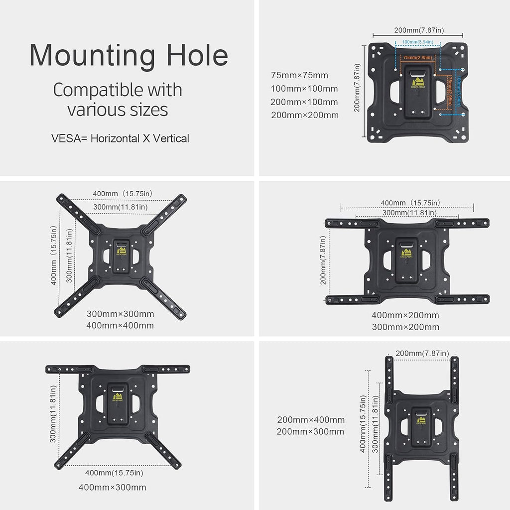 Long Arm Full Motion TV Wall Mount Bracket with Articulating Arm C8422