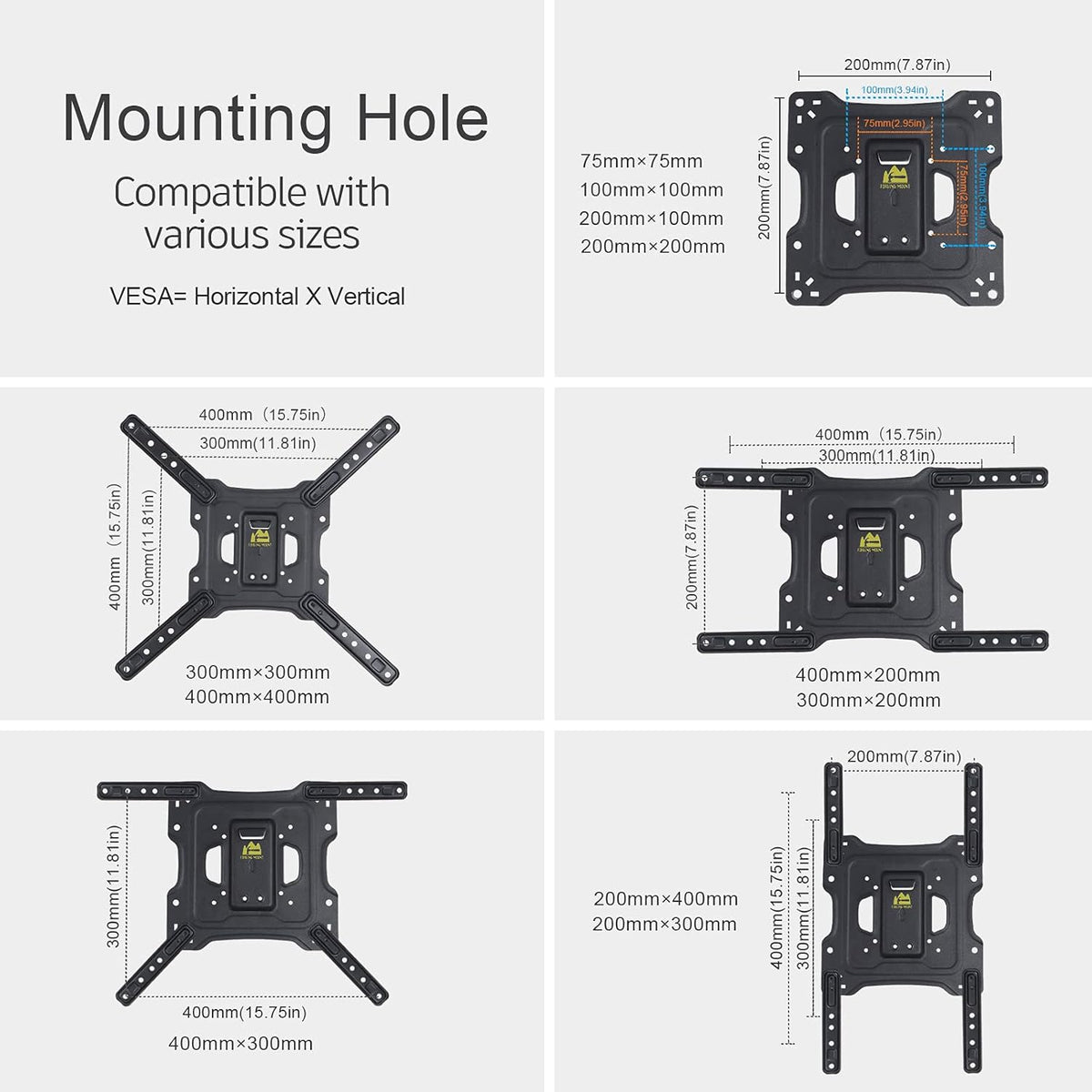 Long Arm Full Motion TV Wall Mount Bracket with Articulating Arm C8422