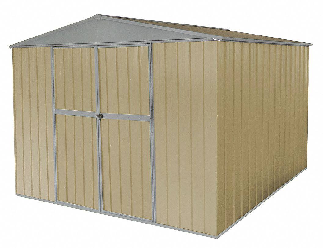 Beige Steel Vertical Outdoor Storage Shed Y818687