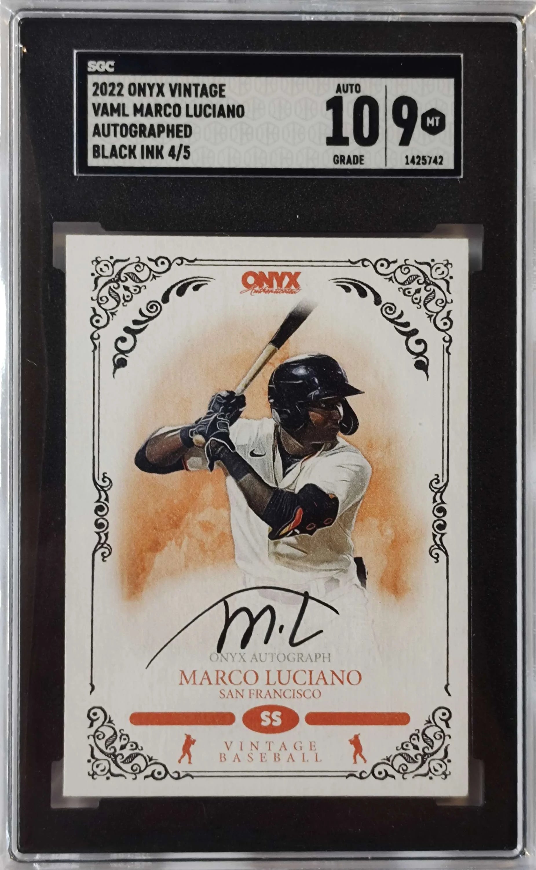 Onyx Vintage Trading Card (Signed, Black Ink) Z1387
