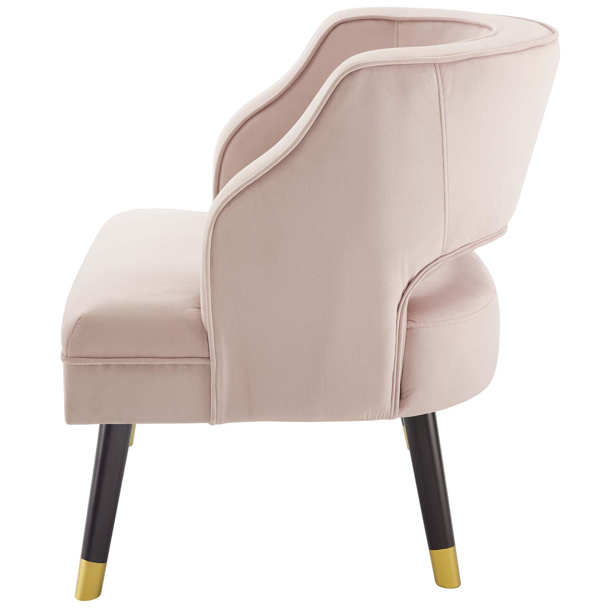 Pink Velvet Accent Armchair G192894