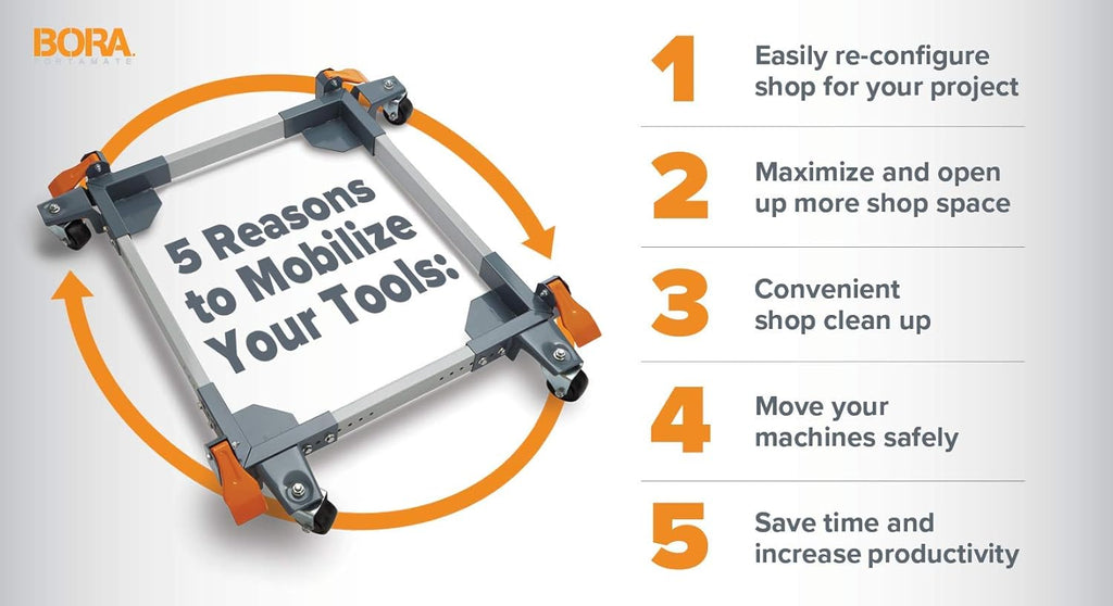 Heavy Duty Fully Adjustable Mobile Base J6570