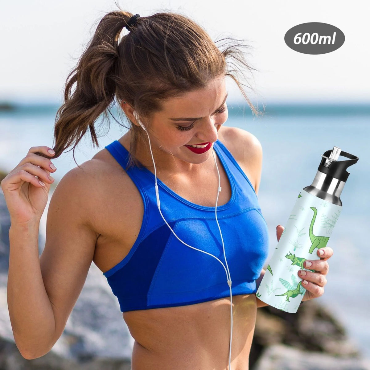 Stainless Steel Vacuum Insulated Water Bottle with Straw Lid 20 OZ E342