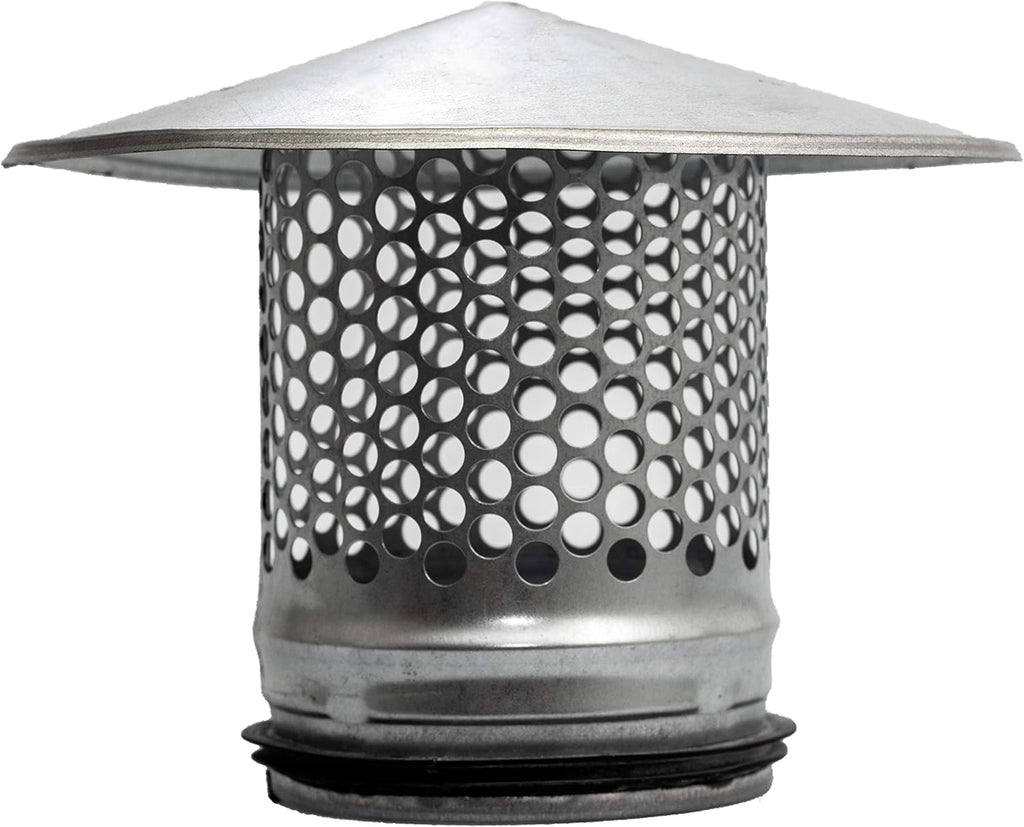 4 inch Round Galvanized Metal Roof Cap Vent Cover Pack of 2 V107