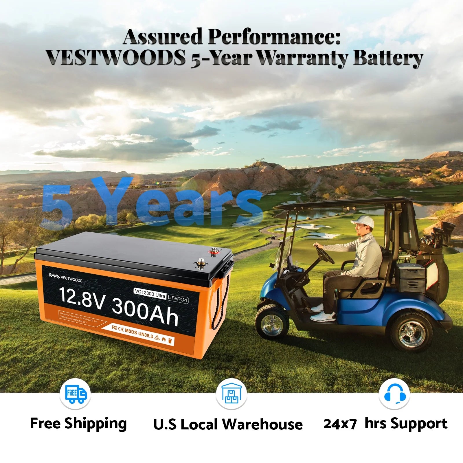 12V 300Ah LiFePO4 Lithium Rechargeable Battery V402