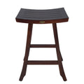 Solid Teak Kitchen Bar Stool in Woodland Brown Finish H666013