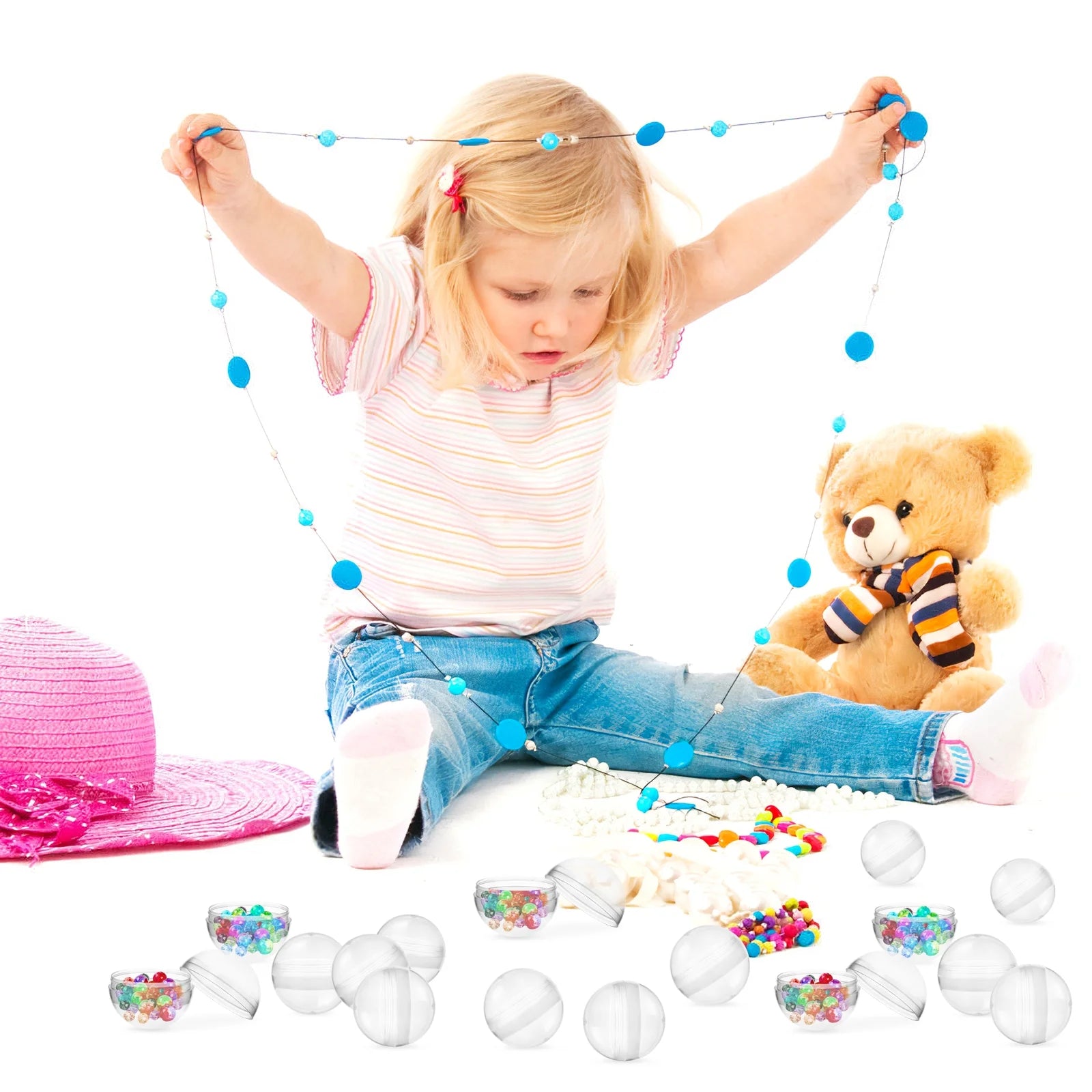 200 pcs Clear Plastic Fillable Balls G81665