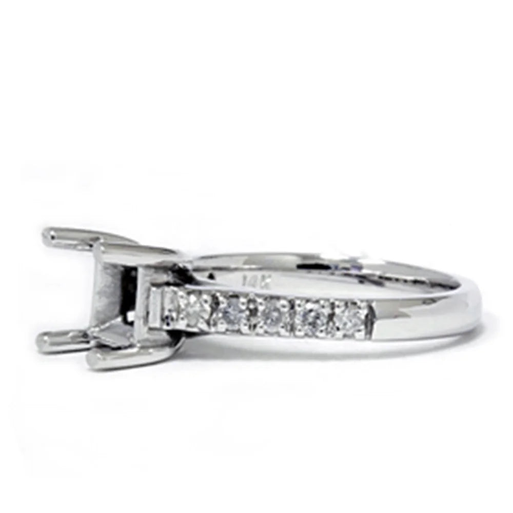 14K Diamond Engagement Ring Setting V966