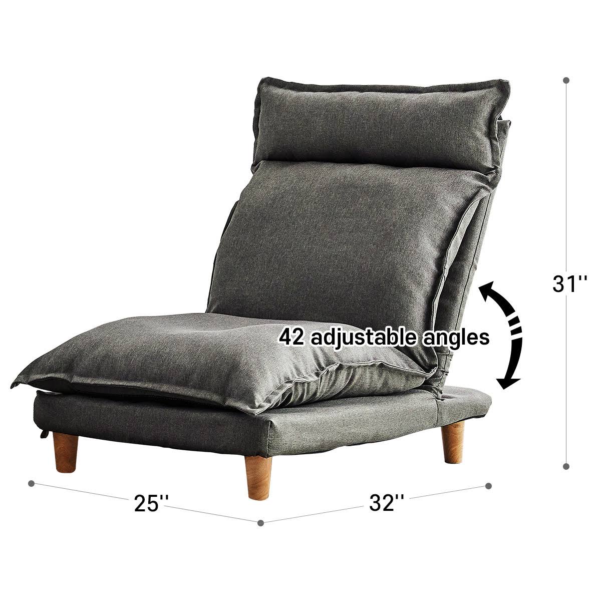 Grey Reclining Sofa with Ottoman V93709
