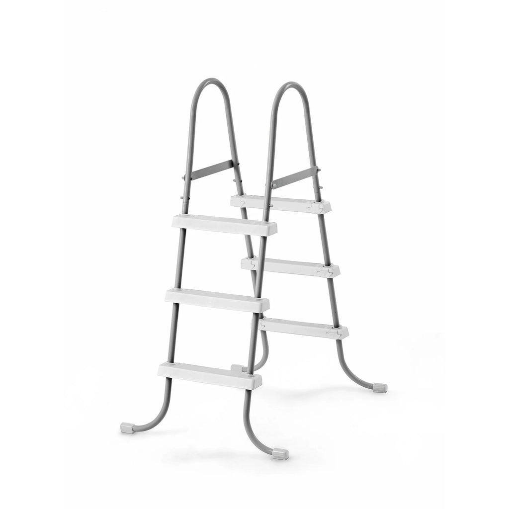 Above Ground Steel Frame Pool Ladder 42-Inch with Protective Mat I41318