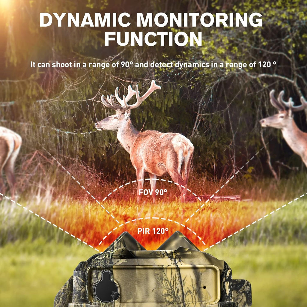 4K 30MP Night Vision Motion Activated Waterproof WiFi Bluetooth Trail Camera G28298