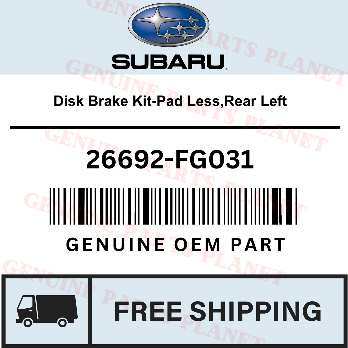 Rear Left Disk Brake Kit N198115