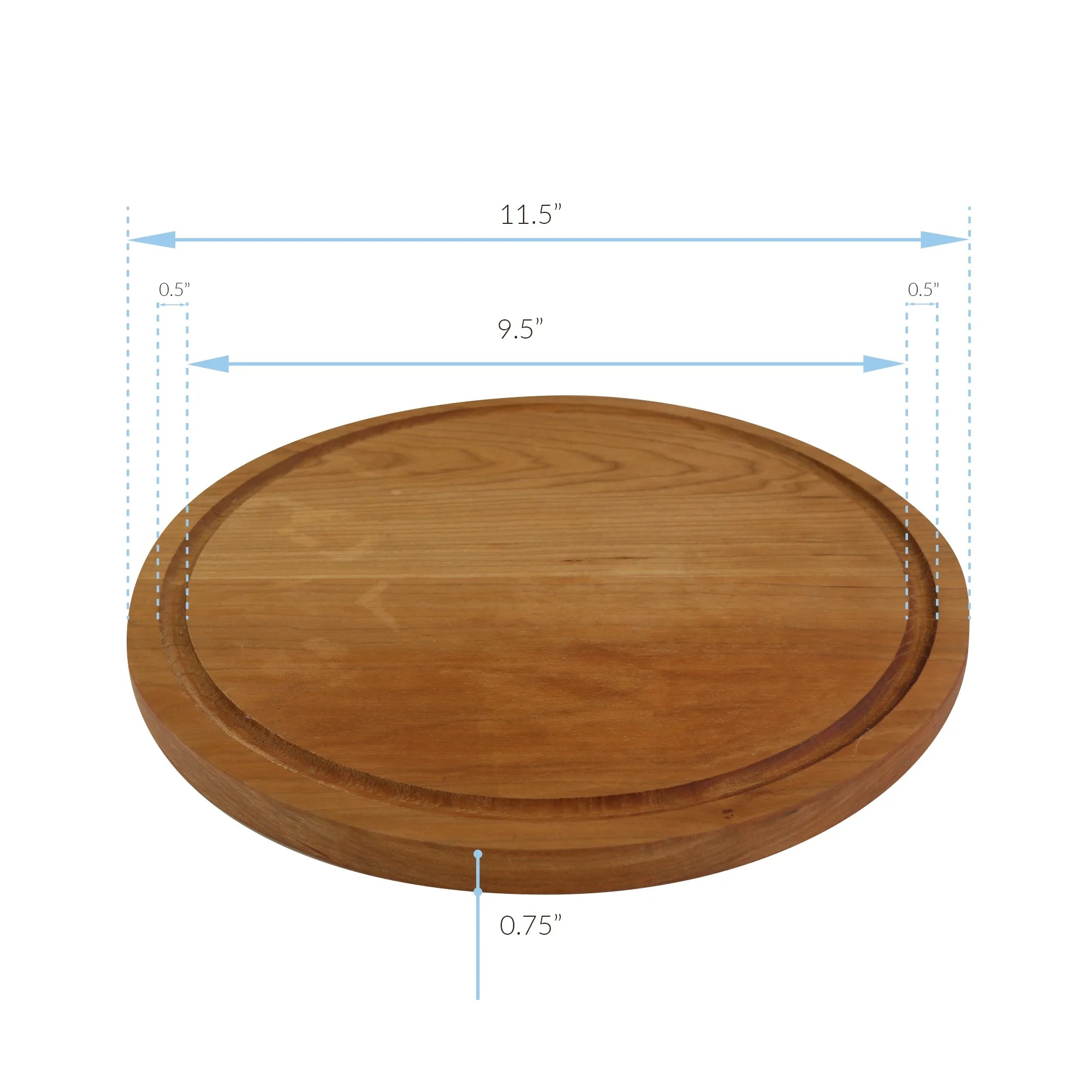 Cherry Round Cutting Board with Juice Drip Groove U328241