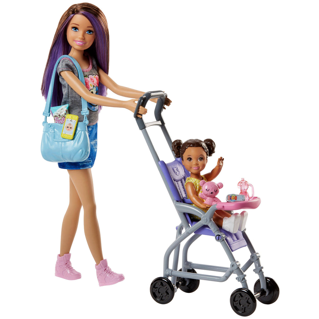 Caucasian Doll and Stroller Playset J963952