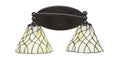 Two Light Bath Bar Dark Granite M6215