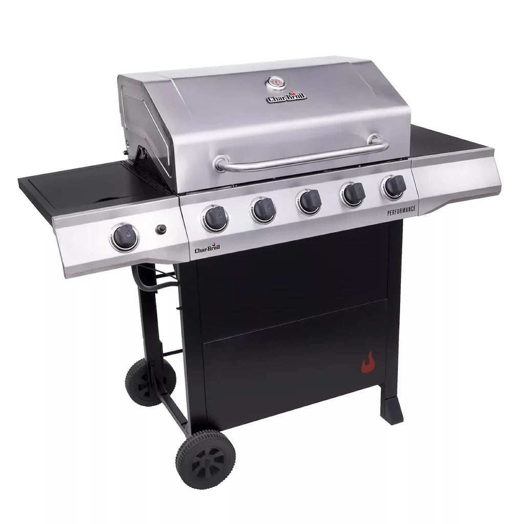 Stainless Steel Black 5-Burner Gas Grill Y65727