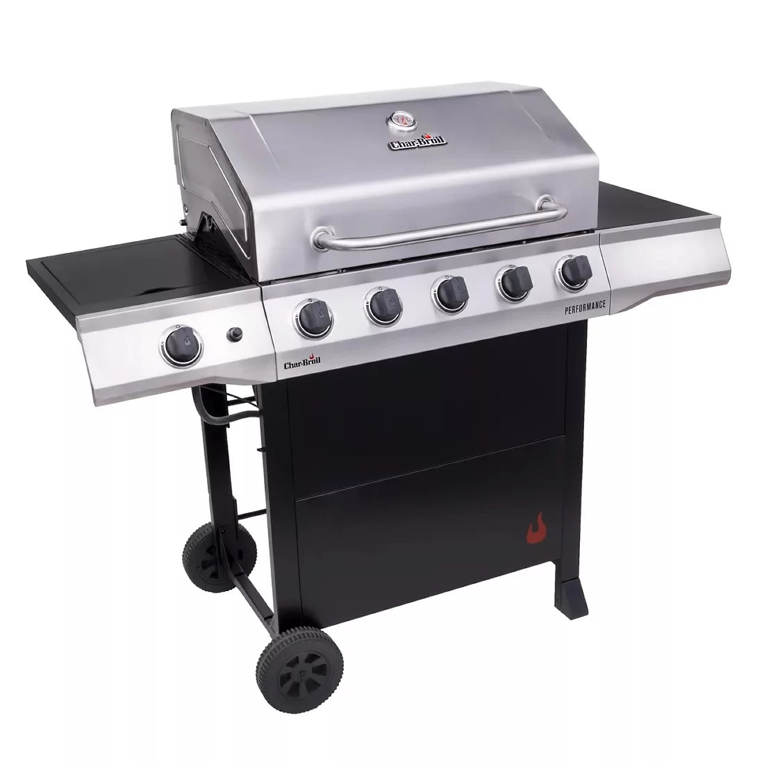 Stainless Steel Black 5-Burner Gas Grill Y65727