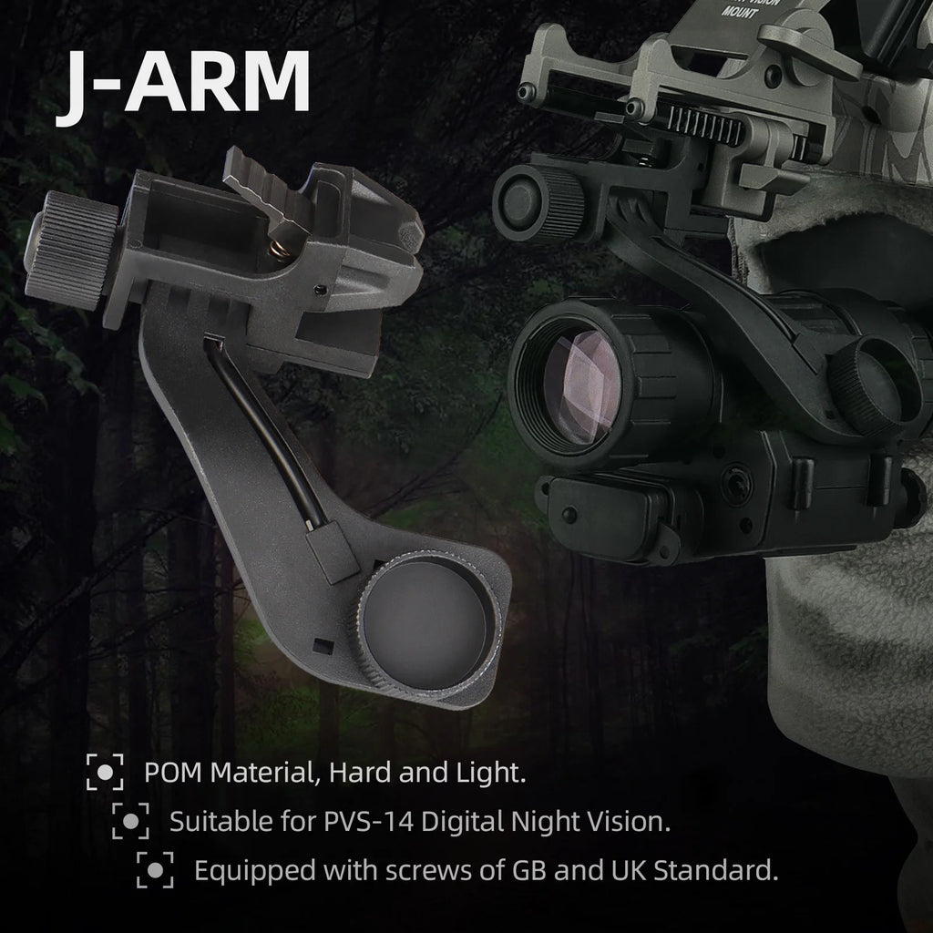 J arm Scope Adapter Elbow Mount NVG PVS-14 Night Vision Goggles Rhino Mount C2590